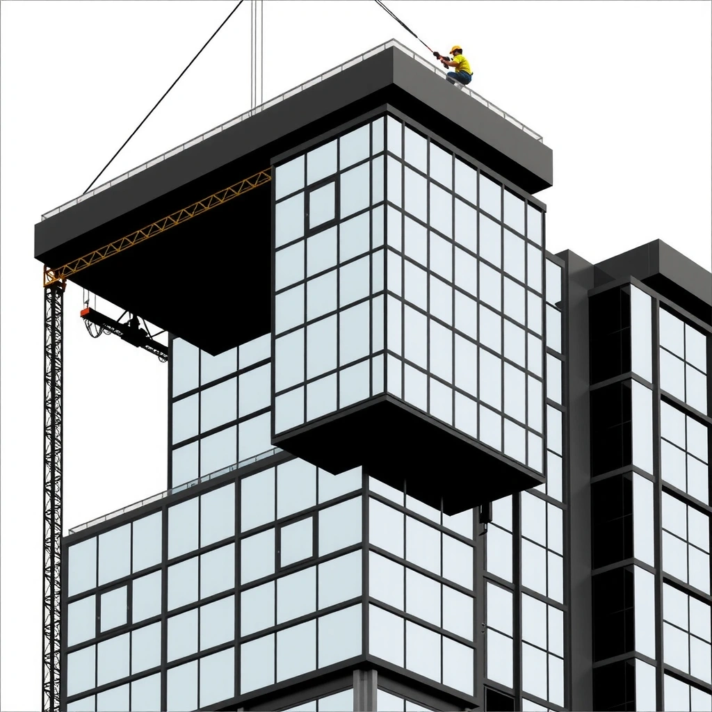 Commercial office building construction