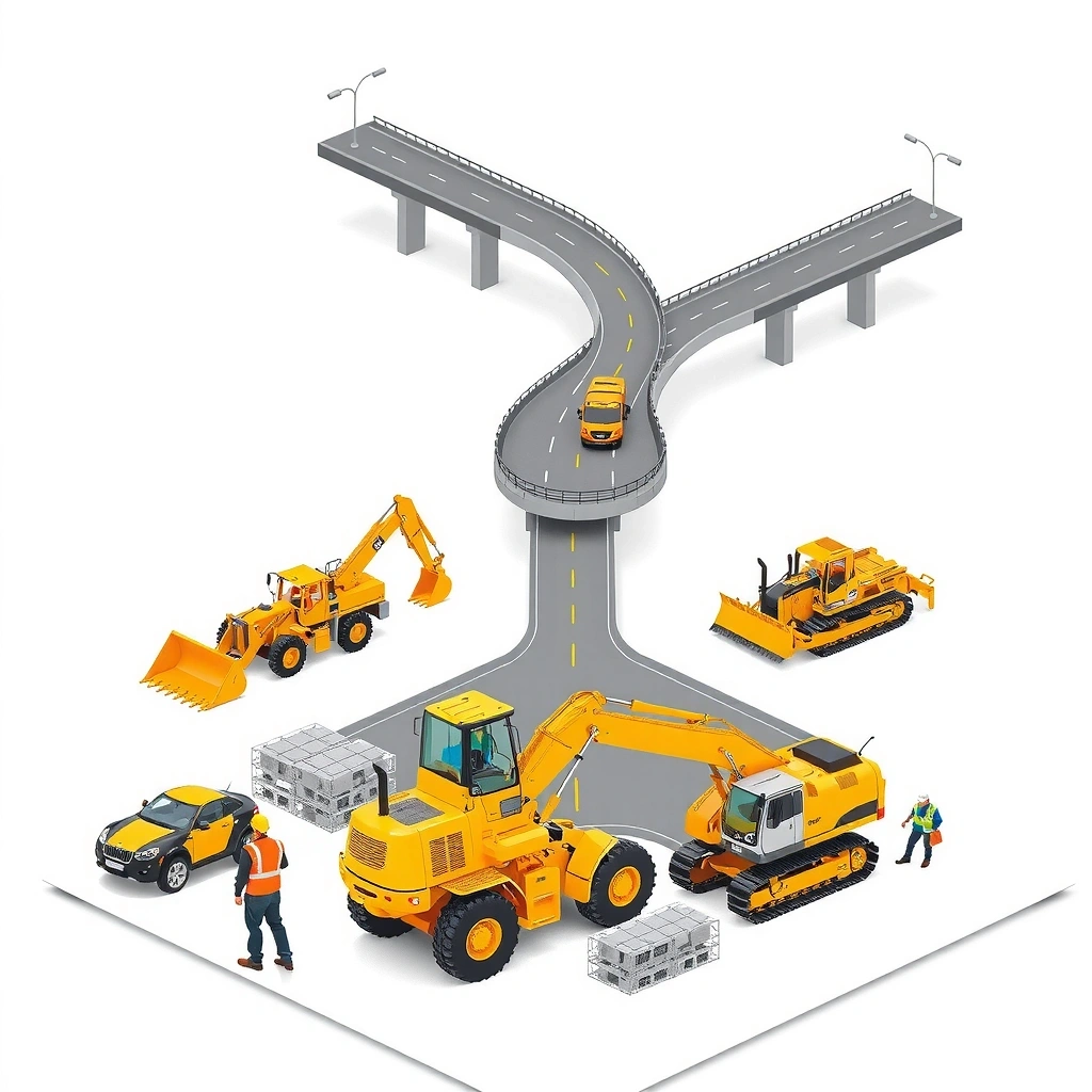 Large-scale infrastructure and road construction